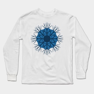 Solid Roots Wreath (Blue) Long Sleeve T-Shirt